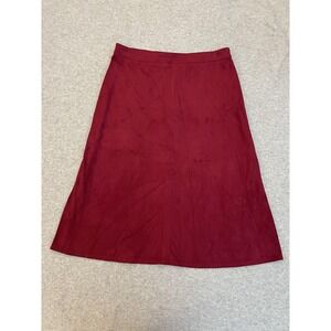 Bagatelle Collection‎ Skirt Womens Medium Faux Suede A Line Midi Polyester